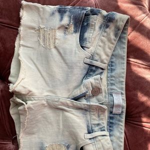 Express Light Wash Denim Shorts